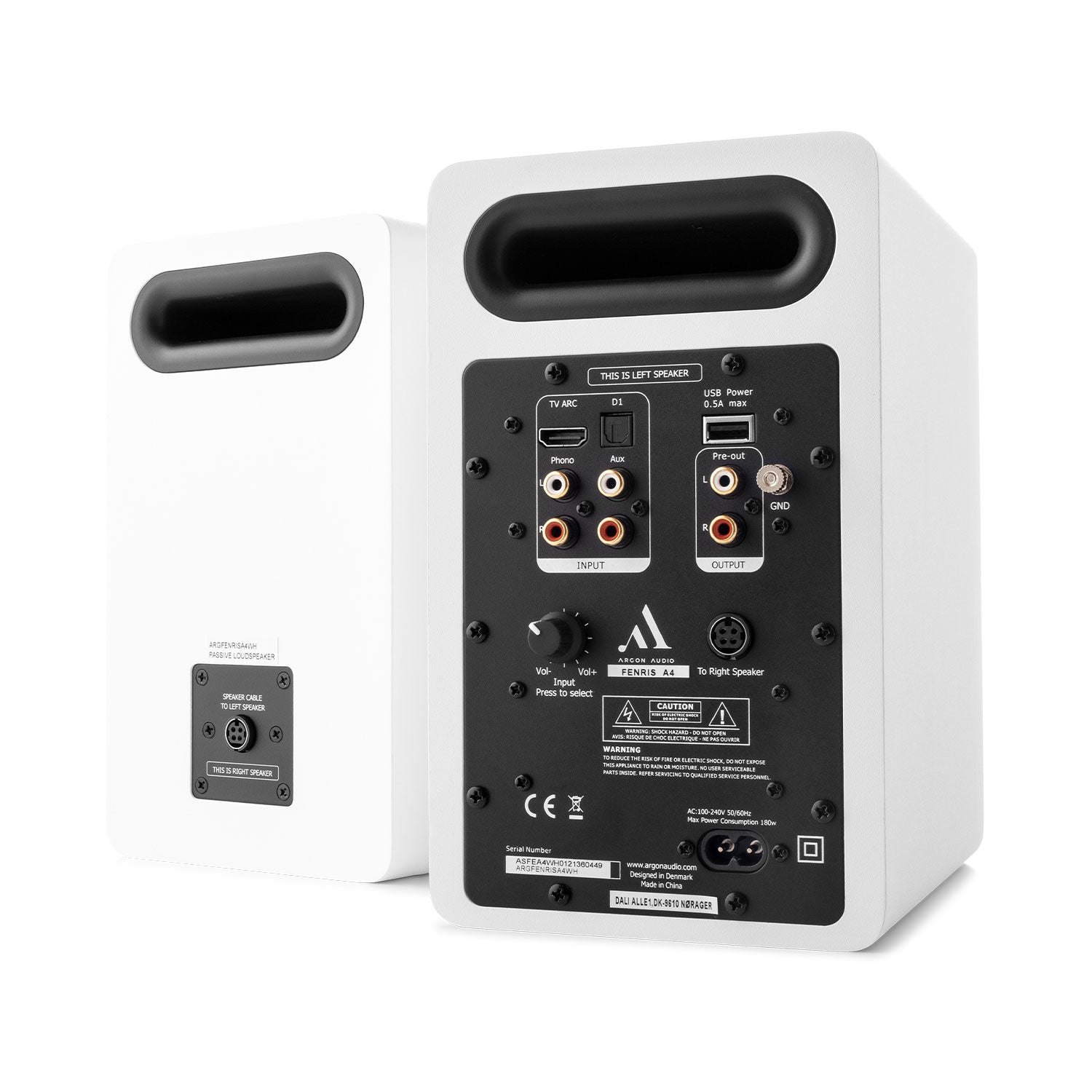 Argon Audio FENRIS A4 Active hi-fi speakers #color_white
